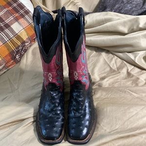 tanner mark boots black pink @teal blue
